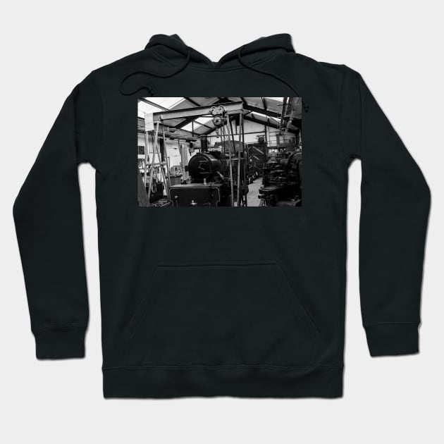 Essential maintenance on a steam train Hoodie by yackers1